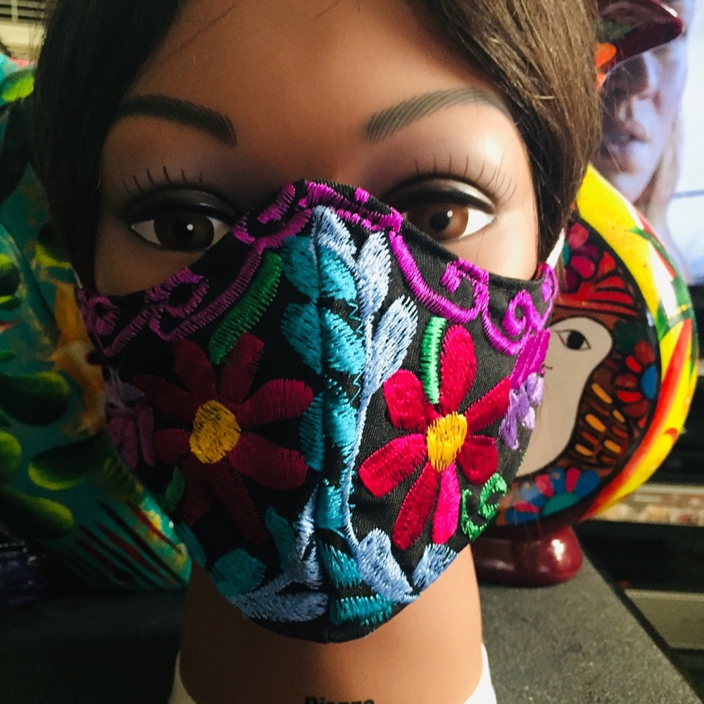 “Authentic Mexican” handmade embroidered facemask!